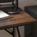Schreibtisch mit Regal Braun Eichen-Optik 100 x 50 x 86,5 cm