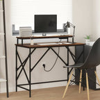 Schreibtisch mit Regal Braun Eichen-Optik 100 x 50 x 86,5 cm