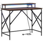 Schreibtisch mit Regal Braun Eichen-Optik 100 x 50 x 86,5 cm
