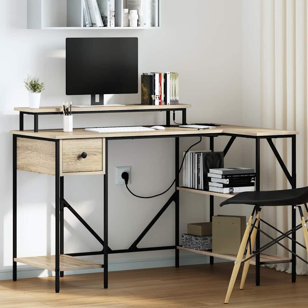 Schreibtisch Sonoma-Eiche 120 x 79 x 86,5 cm Holzwerkstoff