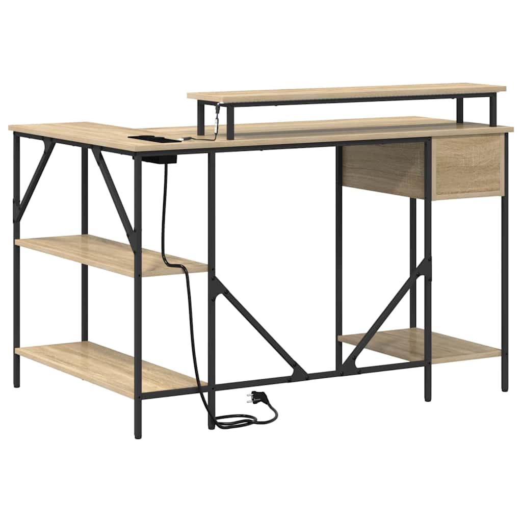Schreibtisch Sonoma-Eiche 120 x 79 x 86,5 cm Holzwerkstoff