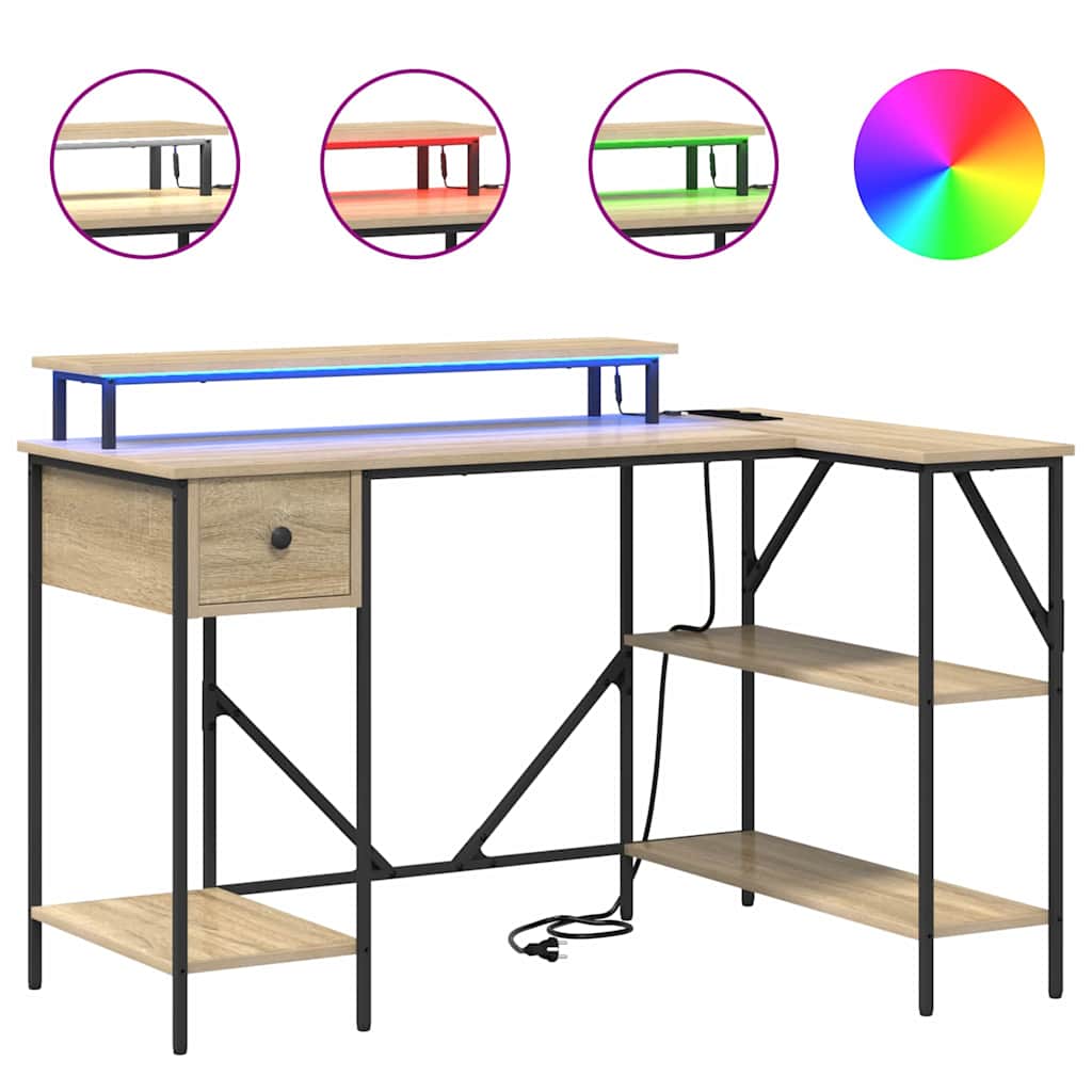 Schreibtisch Sonoma-Eiche 120 x 79 x 86,5 cm Holzwerkstoff