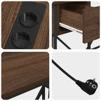 Schreibtisch mit Regal Braun Eichen-Optik 120 x 79 x 86,5 cm
