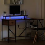 Schreibtisch mit Regal Braun Eichen-Optik 120 x 79 x 86,5 cm