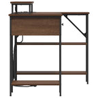 Schreibtisch mit Regal Braun Eichen-Optik 120 x 79 x 86,5 cm