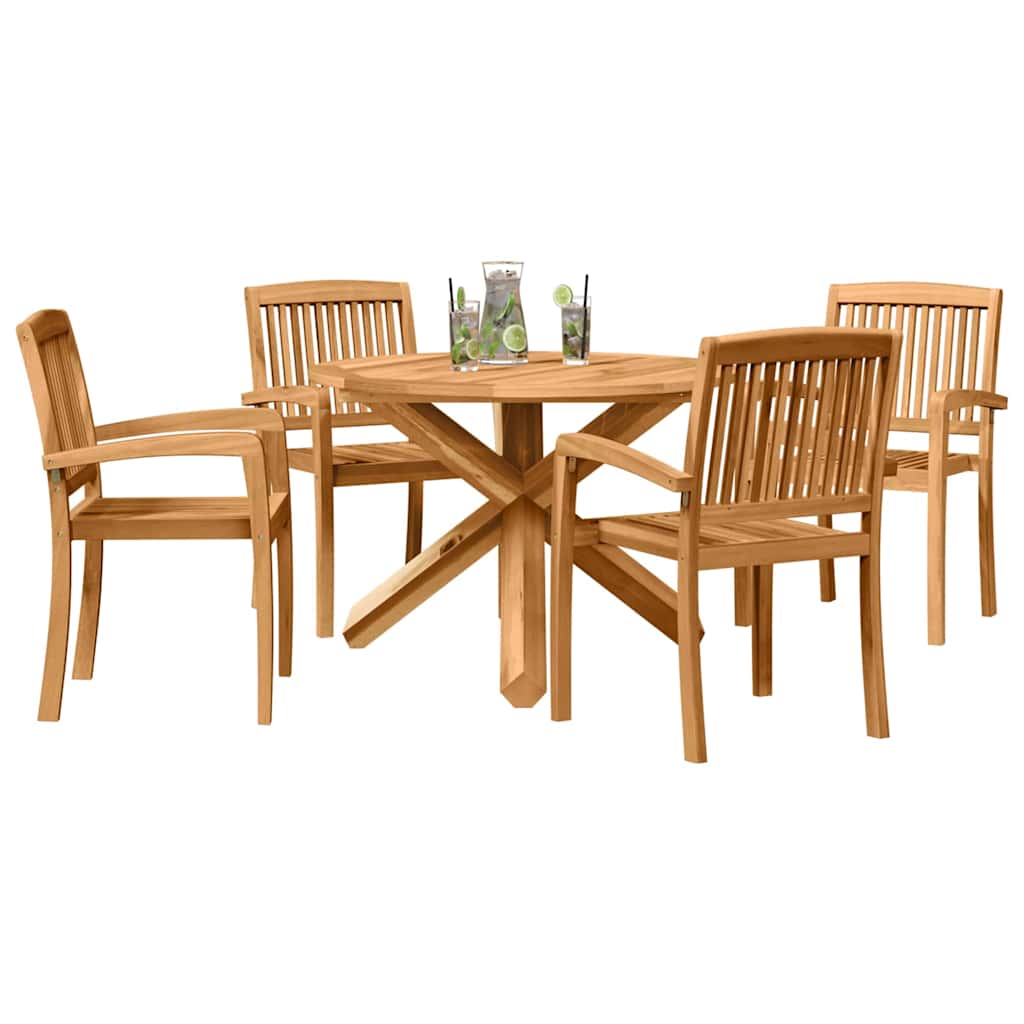 Garten Essgruppe 5 pcs Natur Massivholz Akazie
