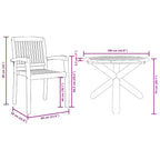 Garten Essgruppe 5 pcs Natur Massivholz Akazie
