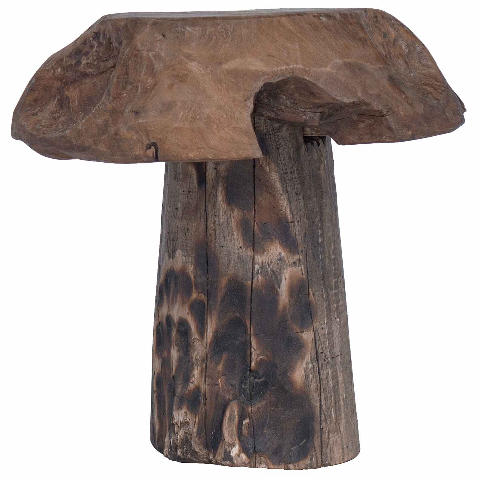 Hocker Natur 35 x 35 x 35 cm Massivholz Teak