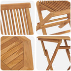 Garten Essgruppe 3 pcs Braun Massivholz Akazie