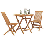 Garten Essgruppe 3 pcs Braun Massivholz Akazie