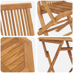 Garten Essgruppe 3 pcs Braun Massivholz Akazie