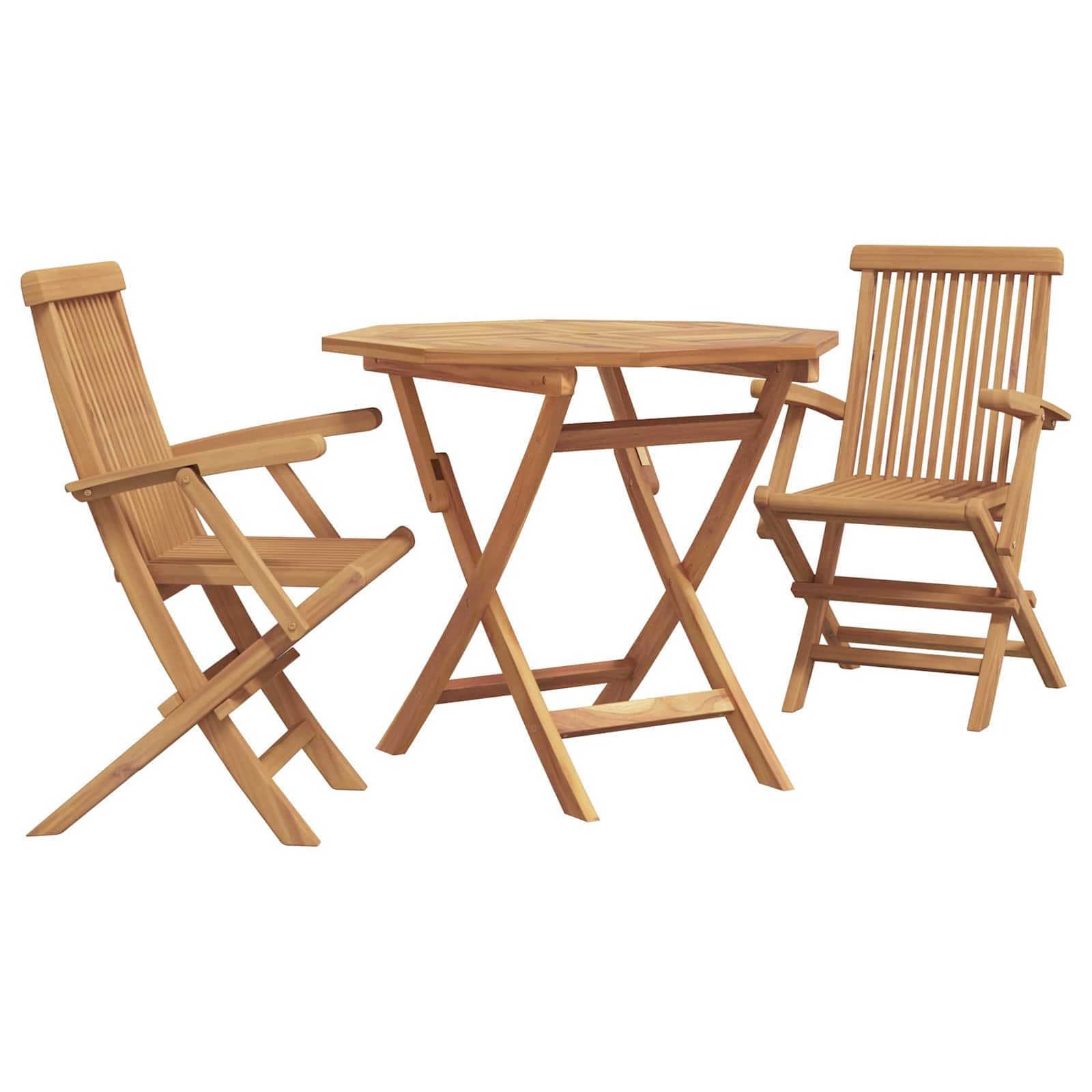 Garten Essgruppe 3 pcs Braun Massivholz Akazie