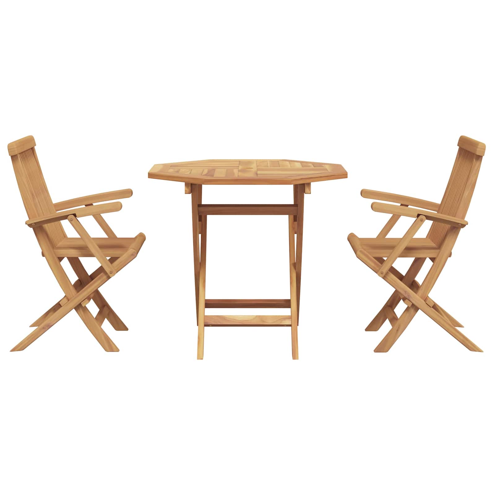 Garten Essgruppe 3 pcs Braun Massivholz Akazie
