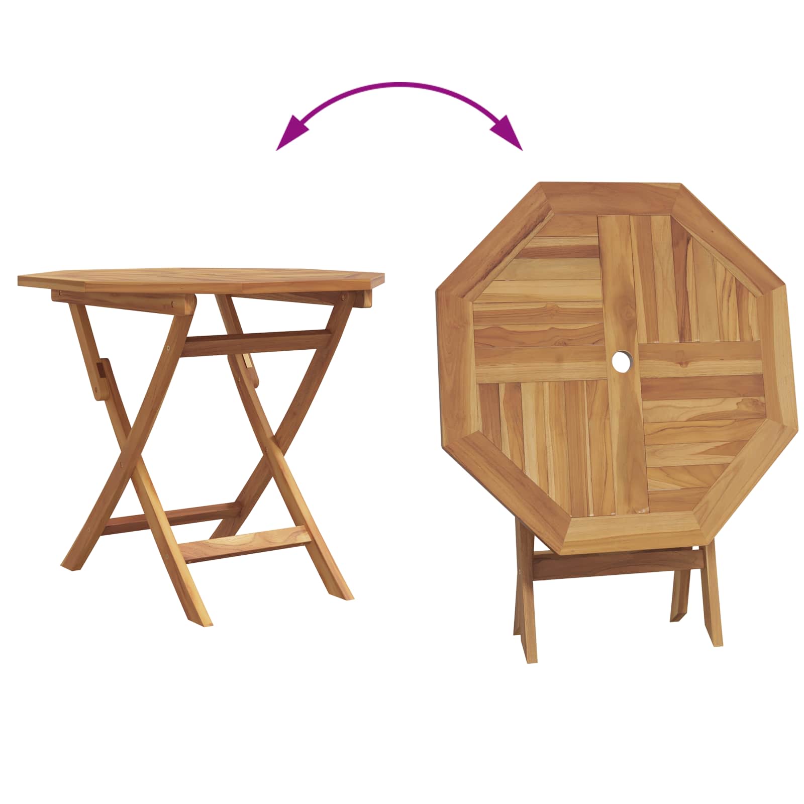 Garten Essgruppe 3 pcs Braun Massivholz Akazie