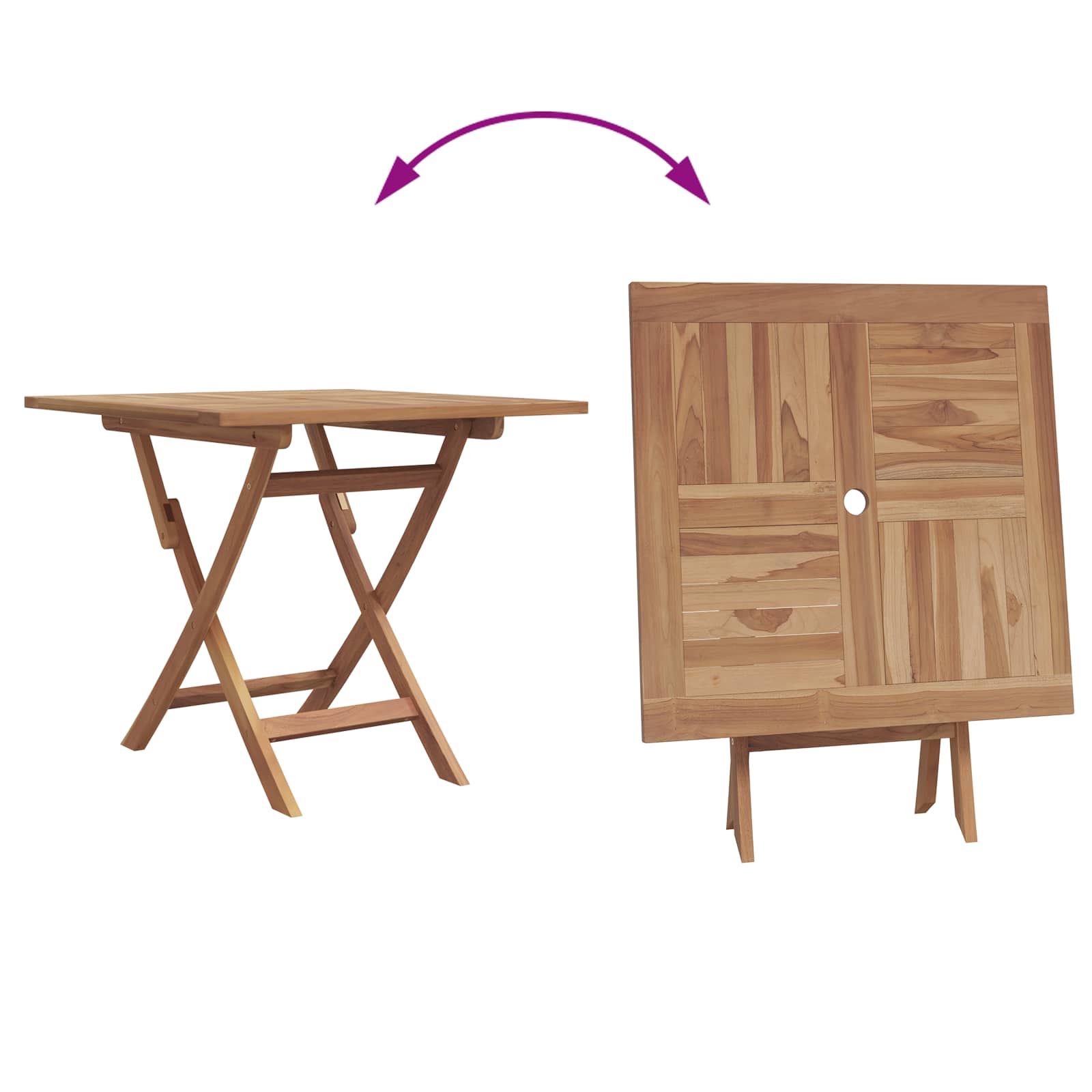 Garten Essgruppe 3 pcs Braun Massivholz Akazie