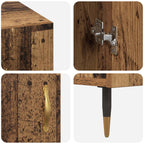 Schreibtisch mit Regal Altholz 140 x 50 x 75 cm Holzwerkstoff
