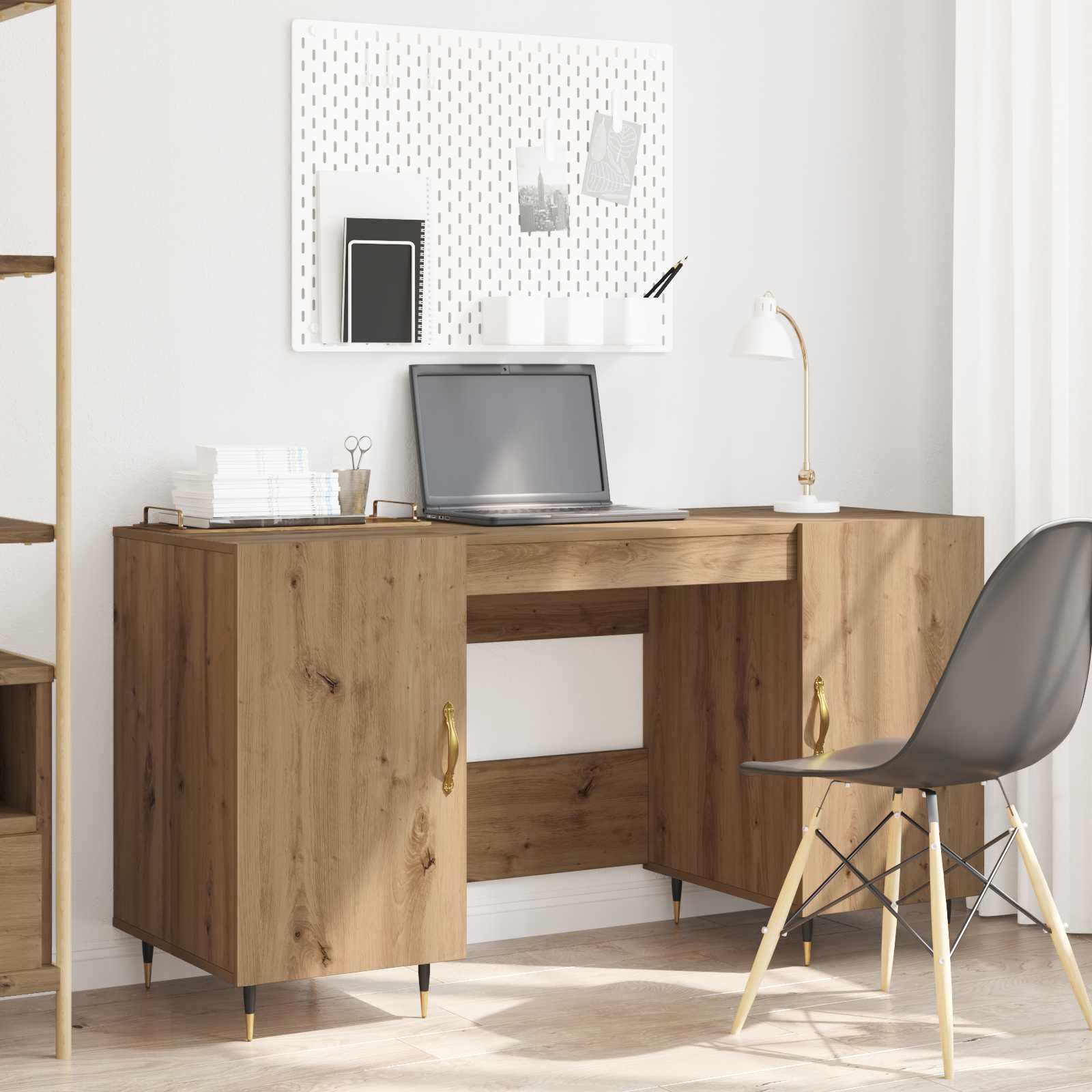 Schreibtisch Artisan-Eiche 140 x 50 x 75 cm Holzwerkstoff