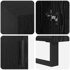 Schreibtisch mit Regal Schwarz Eichen-Optik 140 x 50 x 75 cm