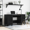 Schreibtisch mit Regal Schwarz Eichen-Optik 140 x 50 x 75 cm