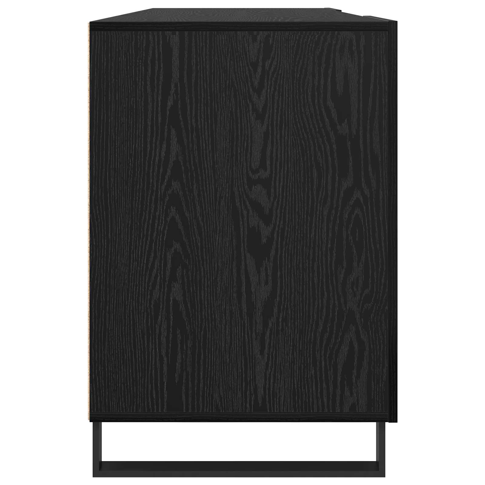 Schreibtisch mit Regal Schwarz Eichen-Optik 140 x 50 x 75 cm