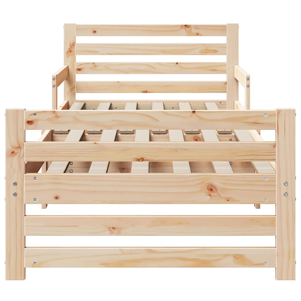 Bettrahmen mit Kopfteil Braun 80 x 200 cm Holzwerkstoff