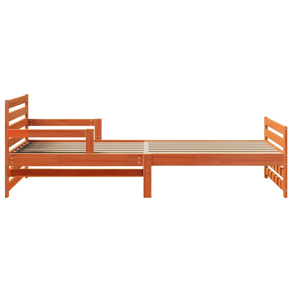 Bettrahmen mit Kopfteil Wachsbraun 80 x 200 cm Holzwerkstoff