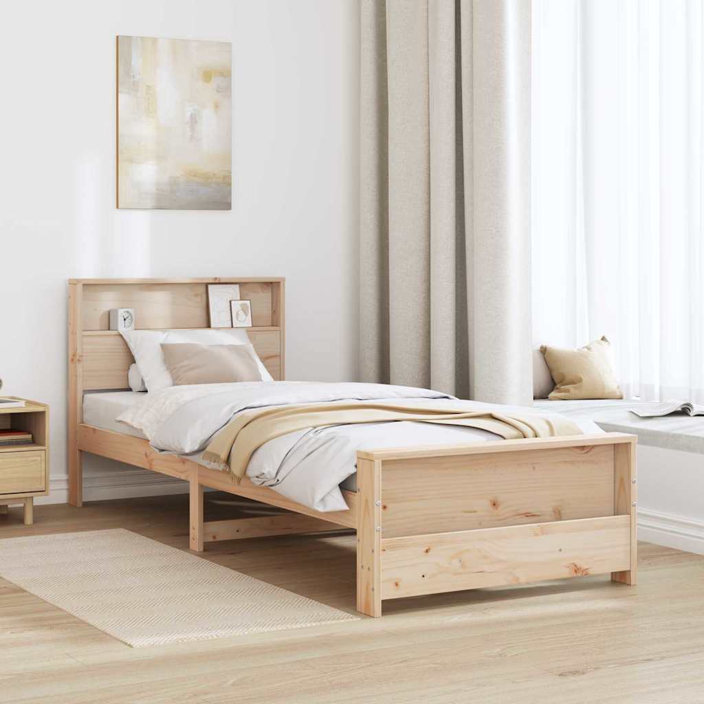 Bettrahmen mit Kopfteil Braun 100 x 200 cm Holzwerkstoff