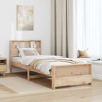 Bettrahmen mit Kopfteil Braun 90 x 200 cm Holzwerkstoff
