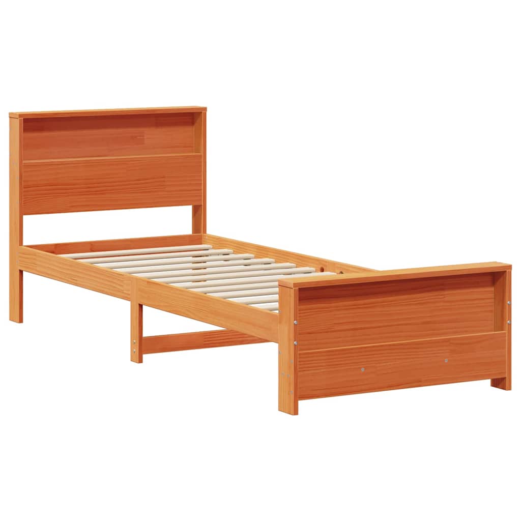 Bettrahmen mit Kopfteil Wachsbraun 80 x 200 cm Holzwerkstoff
