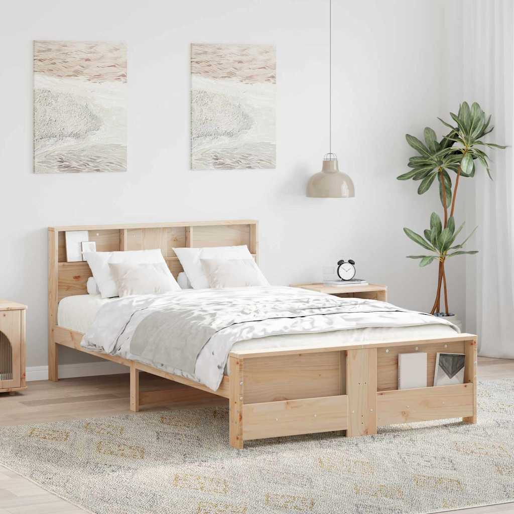 Bettrahmen mit Kopfteil Braun 140 x 190 cm Holzwerkstoff