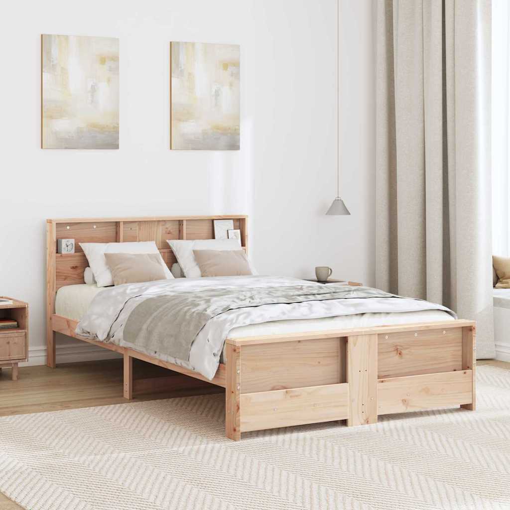 Bettrahmen mit Kopfteil Braun 120 x 190 cm Holzwerkstoff
