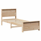 Bettrahmen mit Kopfteil Braun 90 x 190 cm Holzwerkstoff