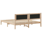 Bettrahmen Schwarz 180 x 200 cm Massives Kiefernholz