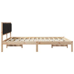 Bettrahmen Schwarz 180 x 200 cm Massives Kiefernholz