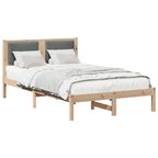 Bettrahmen Dunkelgrau 120 x 200 cm Massives Kiefernholz