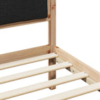 Bettrahmen Schwarz 120 x 200 cm Massives Kiefernholz