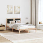 Bettrahmen Schwarz 120 x 200 cm Massives Kiefernholz