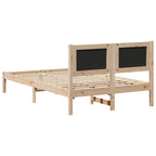 Bettrahmen Schwarz 120 x 200 cm Massives Kiefernholz