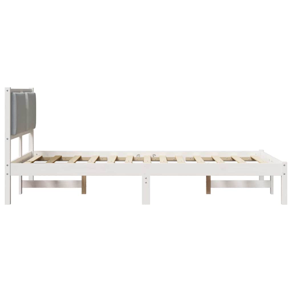 Bettrahmen Hellgrau 120 x 200 cm Massives Kiefernholz