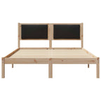 Bettrahmen Schwarz 140 x 190 cm Massives Kiefernholz