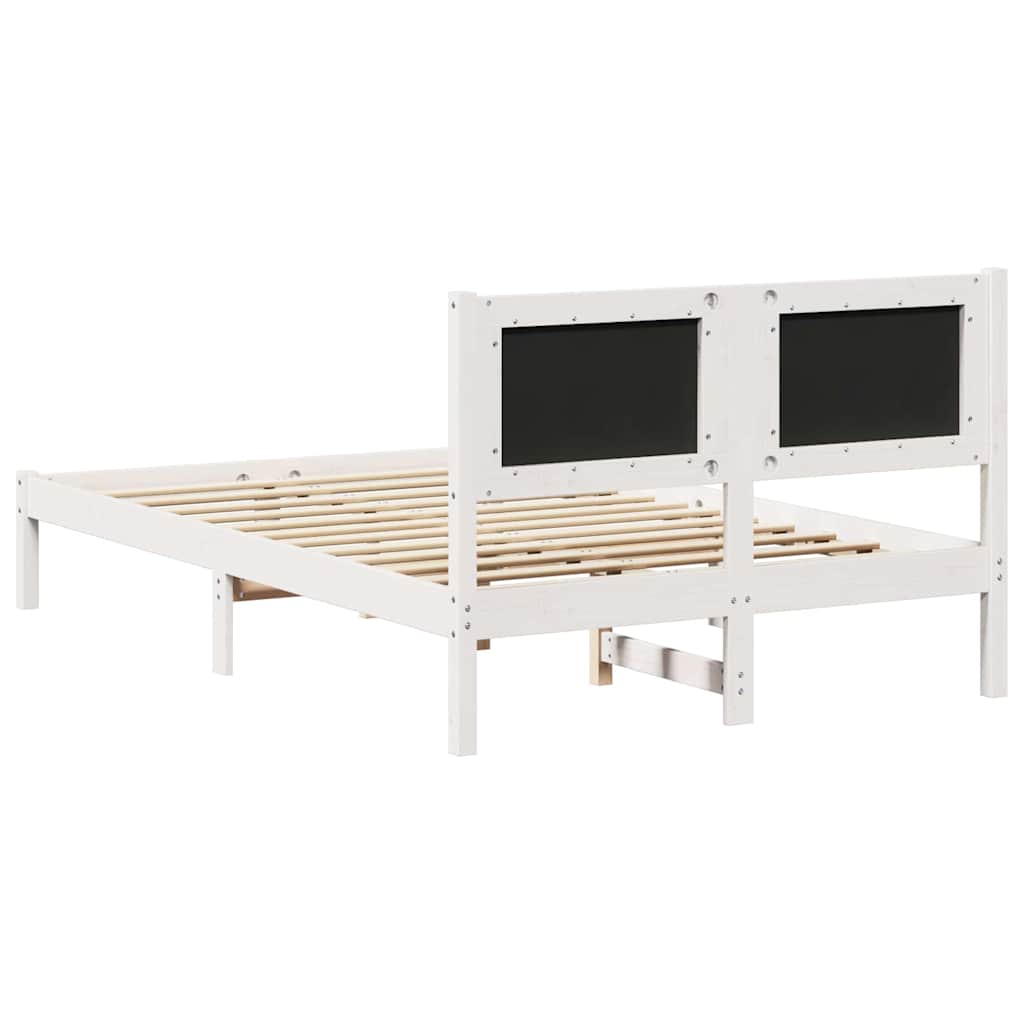 Bettrahmen Hellgrau 120 x 190 cm Massives Kiefernholz