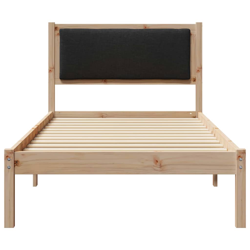 Bettrahmen Schwarz 90 x 200 cm Massives Kiefernholz