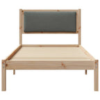 Bettrahmen Dunkelgrau 90 x 190 cm Massives Kiefernholz