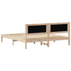 Bettrahmen Hellgrau 160 x 200 cm Massives Kiefernholz