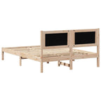 Bettrahmen Schwarz 150 x 200 cm Massives Kiefernholz
