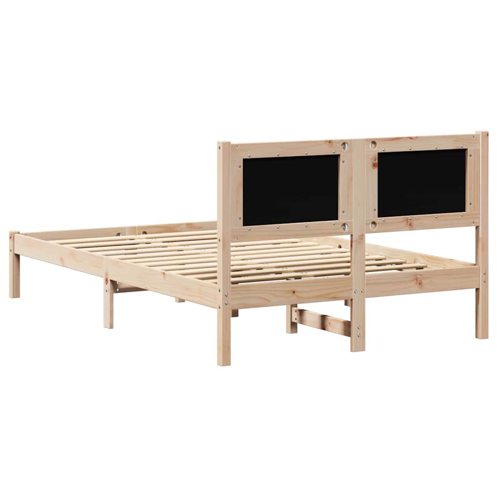 Bettrahmen Dunkelgrau 120 x 200 cm Massives Kiefernholz