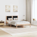 Bettrahmen Schwarz 120 x 200 cm Massives Kiefernholz