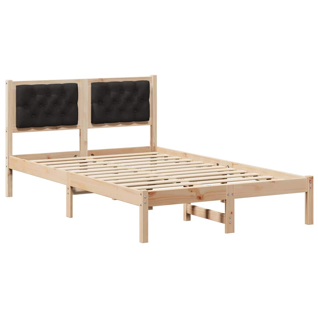 Bettrahmen Schwarz 120 x 200 cm Massives Kiefernholz