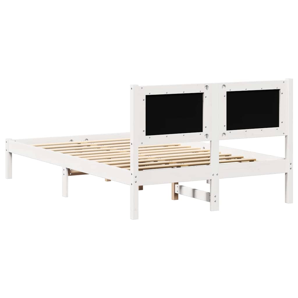 Bettrahmen Hellgrau 120 x 200 cm Massives Kiefernholz