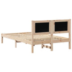 Bettrahmen Hellgrau 135 x 190 cm Massives Kiefernholz